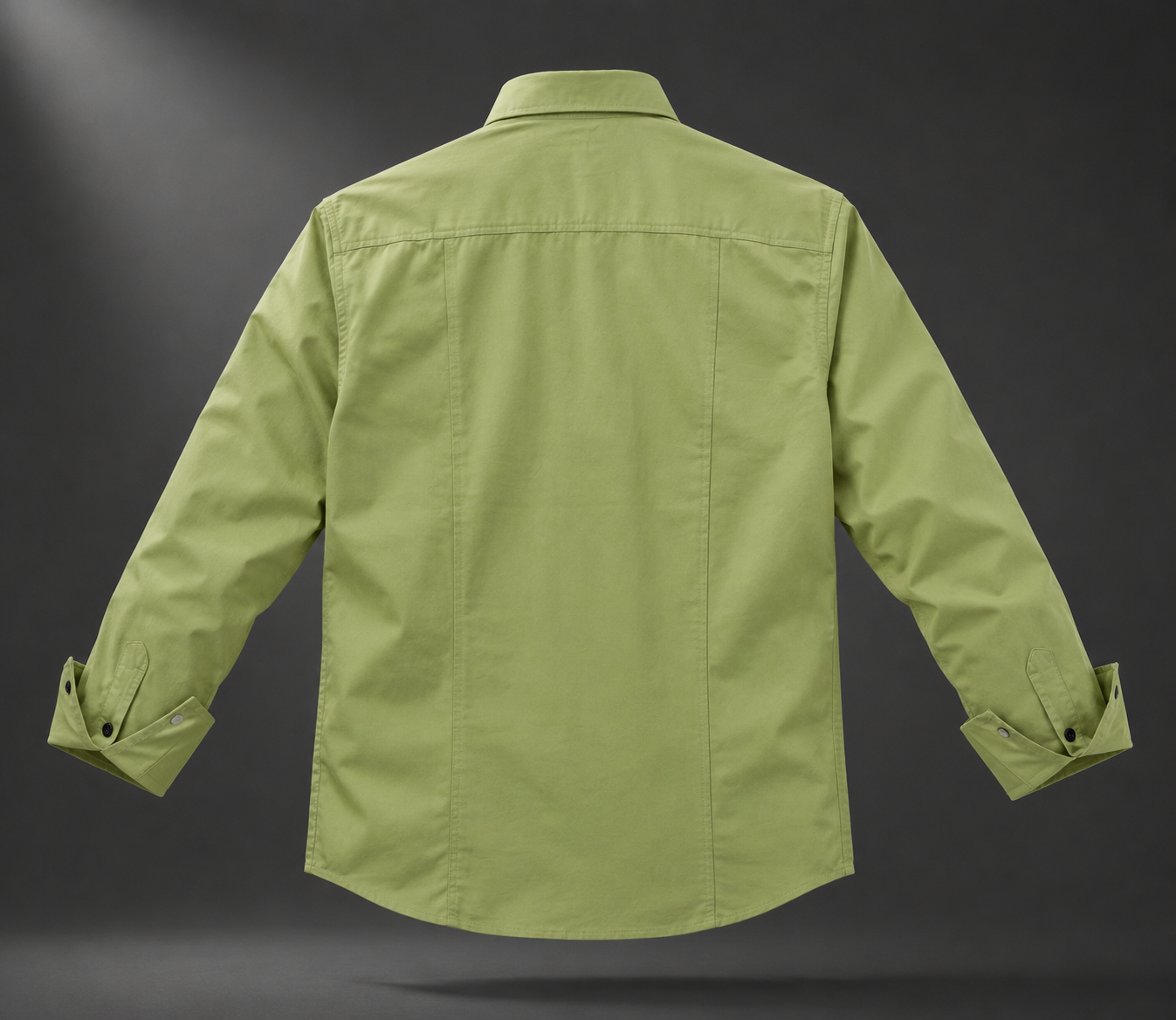 Olive Utility Dobby Lycra Full Sleeve Shirt