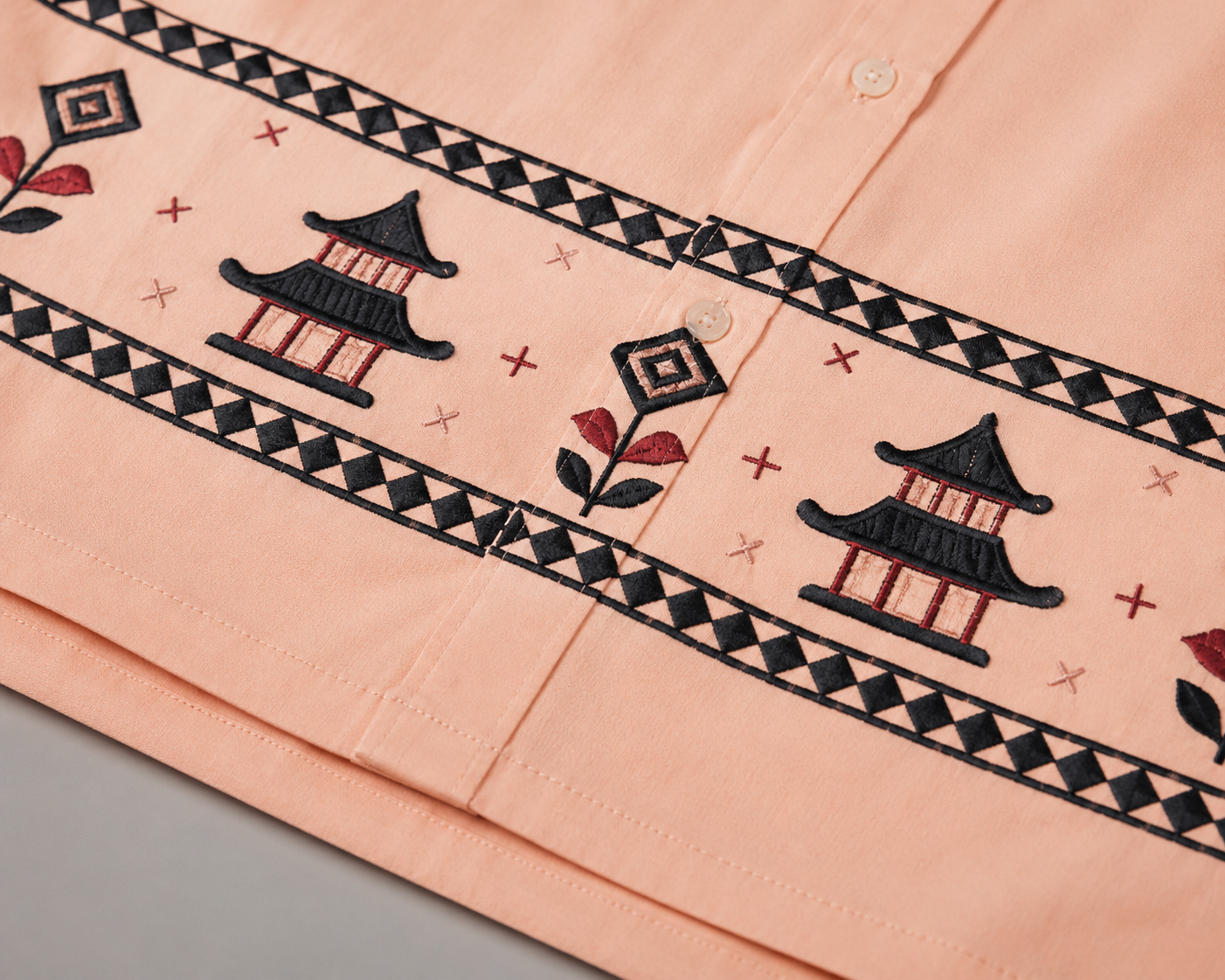 Blush Heritage Embroidered Full Sleeve Shirt