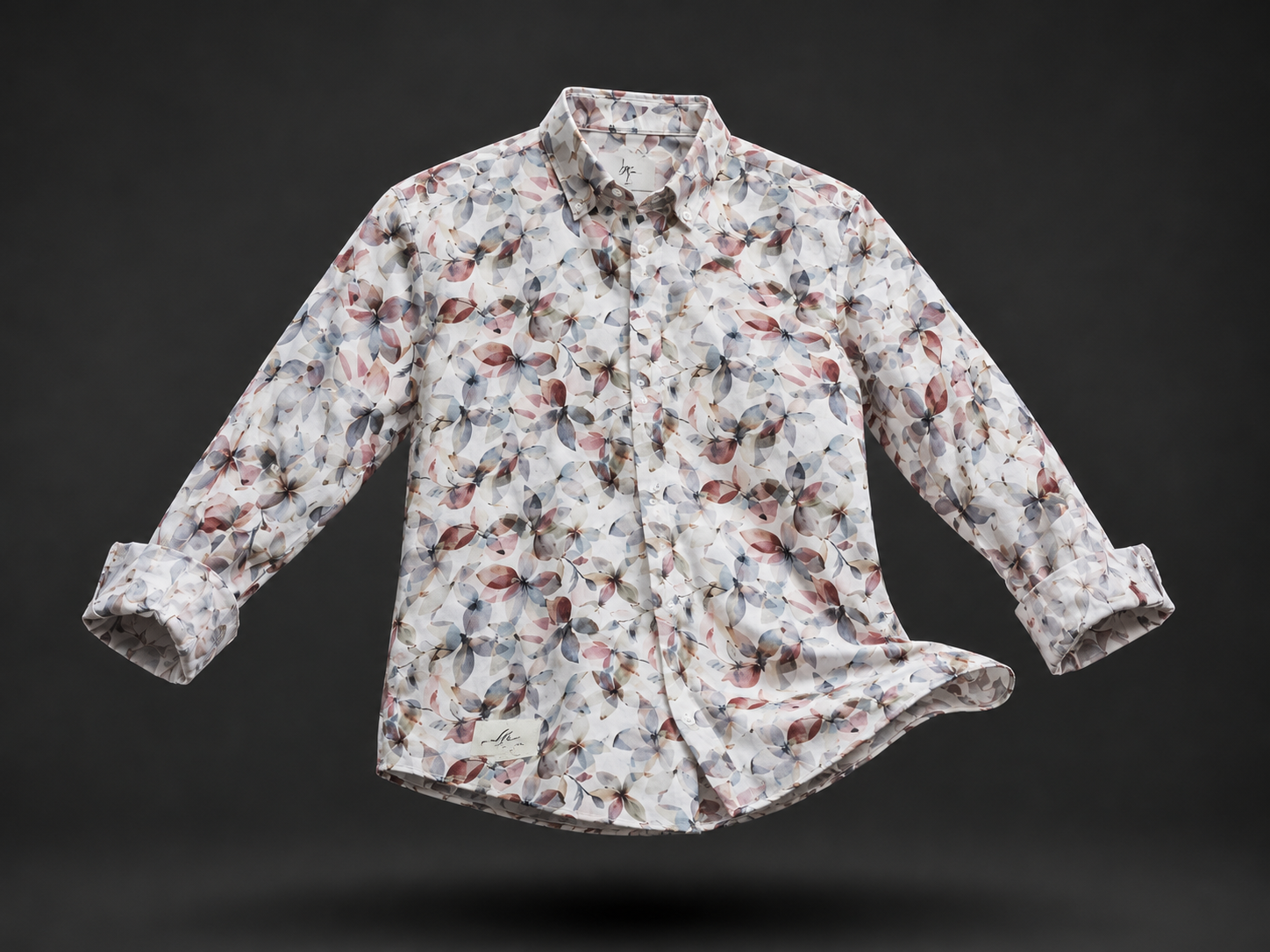 Pastel Bloom Printed Linen Full Sleeve Shirt