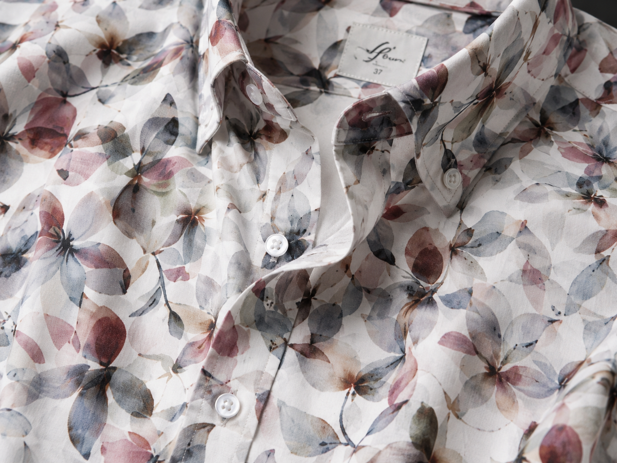 Pastel Bloom Printed Linen Full Sleeve Shirt