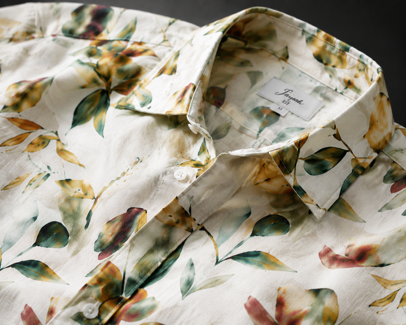 Autumn Meadow Printed Linen Full Sleeve Shirt