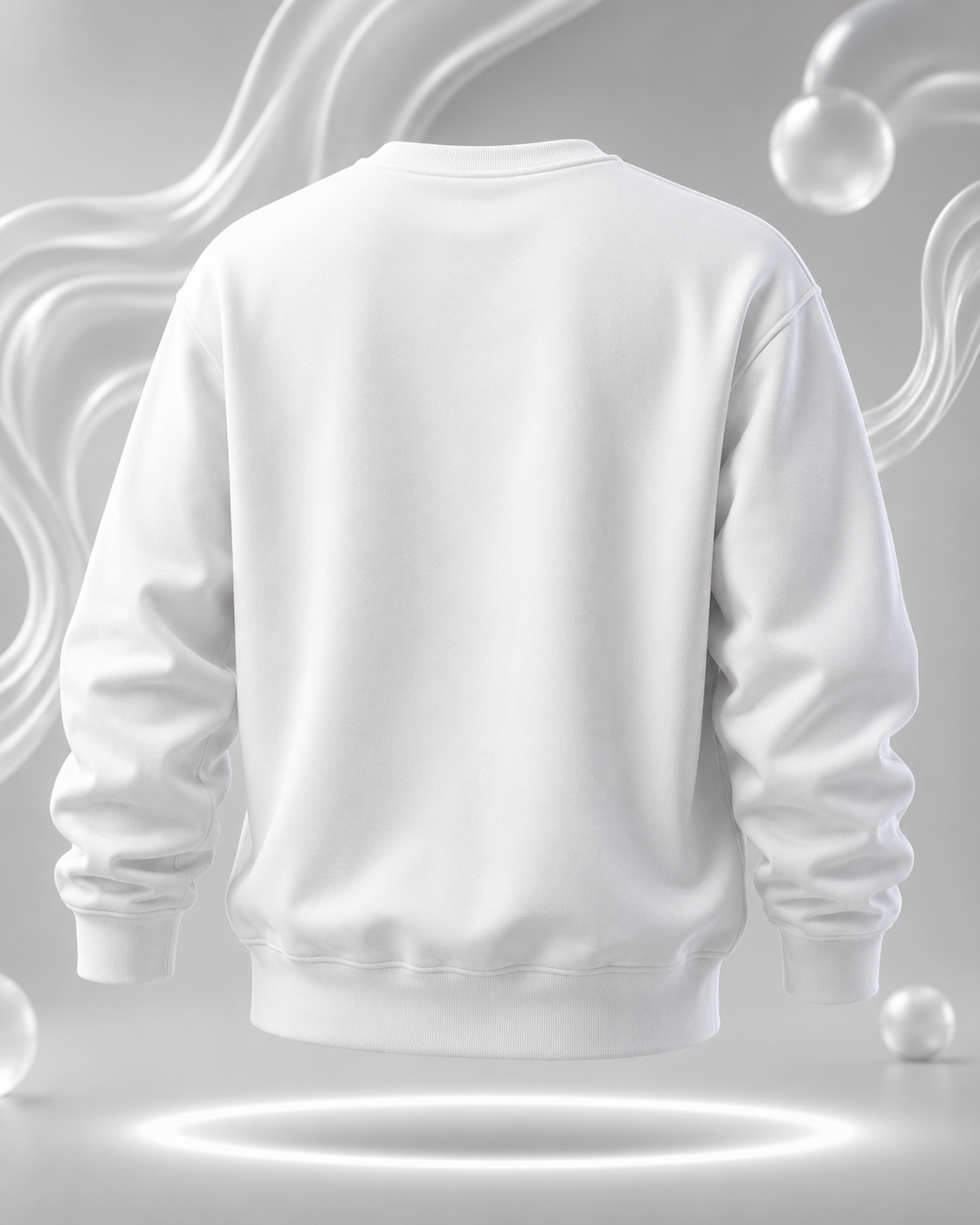 Street Cat Duo White Graphic Sweatshirt