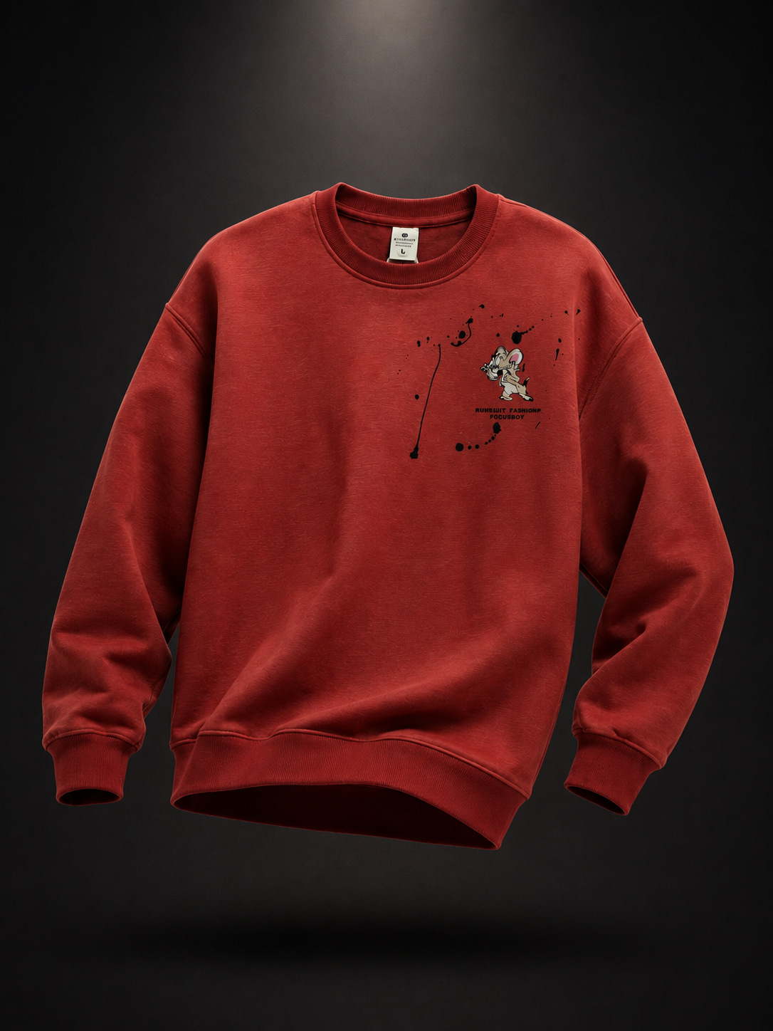 Mouse Sketch Cream Graphic Sweatshirt