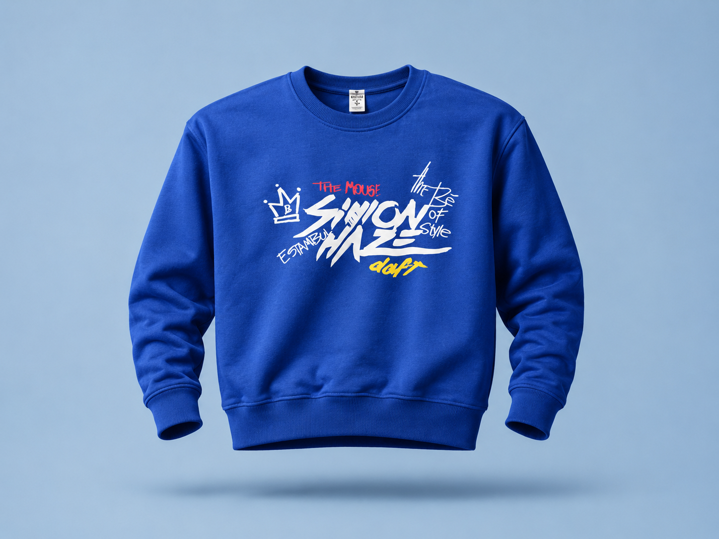 Shinon Haze Royal Blue Graphic Sweatshirt