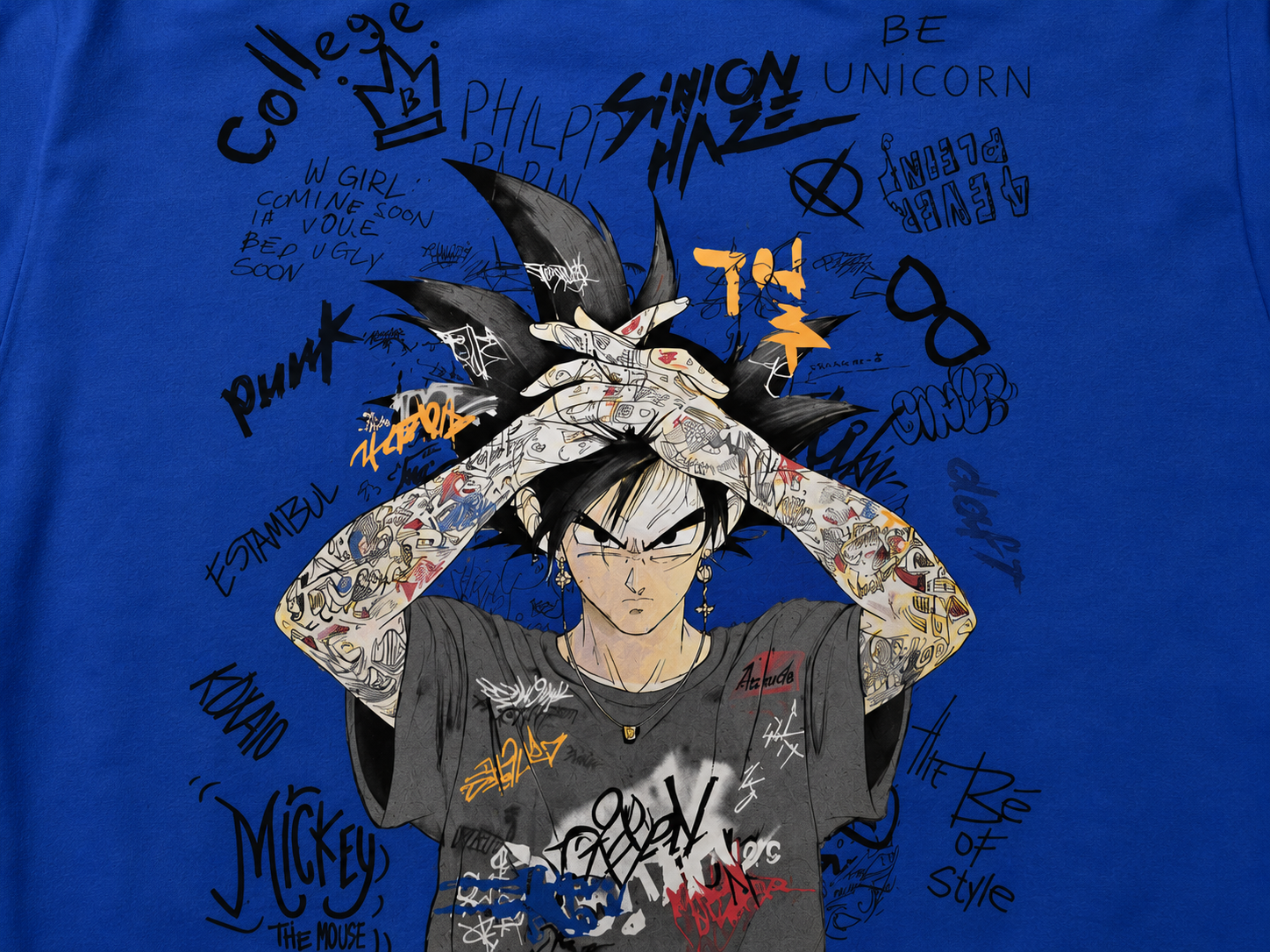 Shinon Haze Royal Blue Graphic Sweatshirt