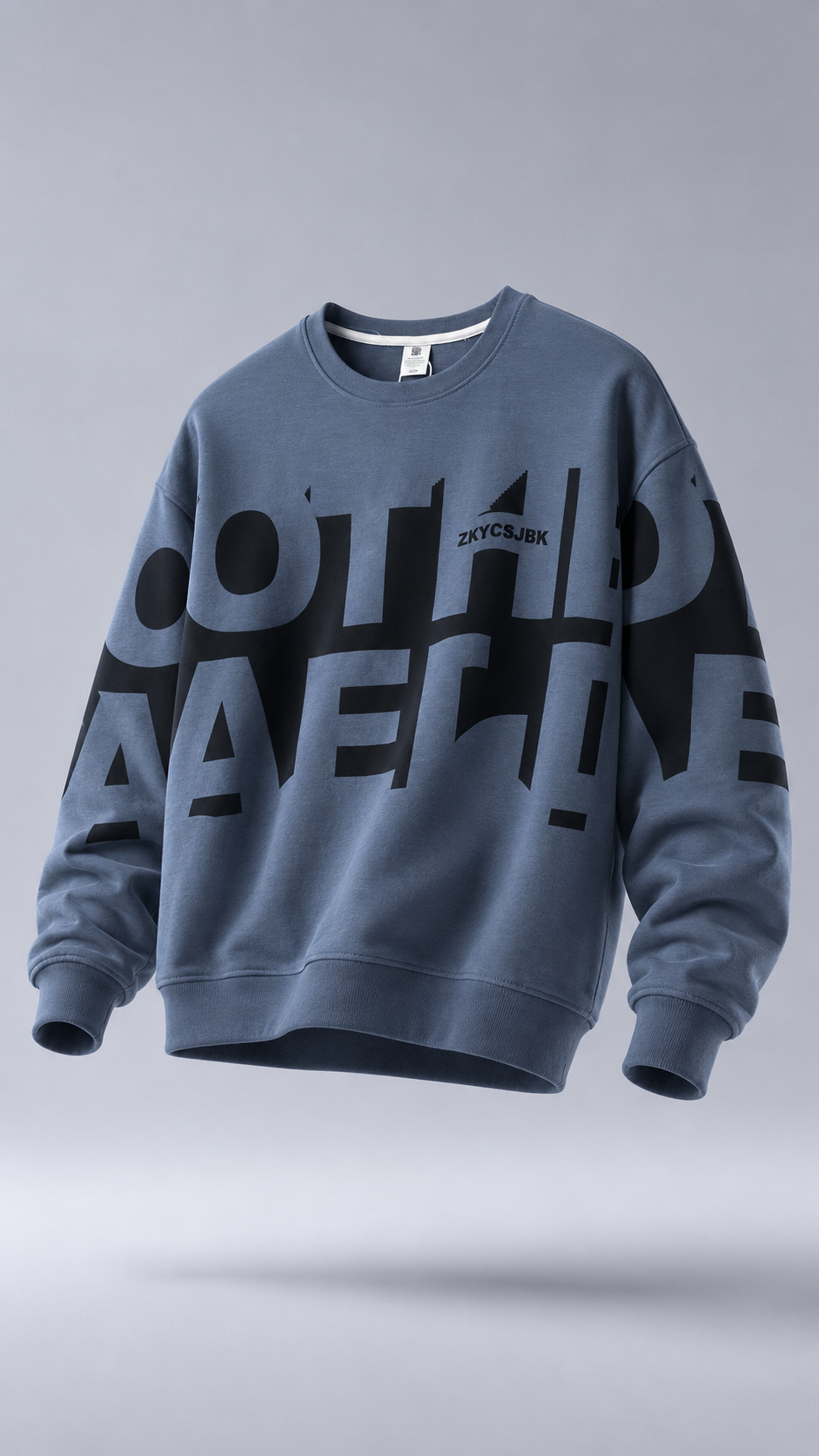 Bold Type Steel Blue Graphic Sweatshirt