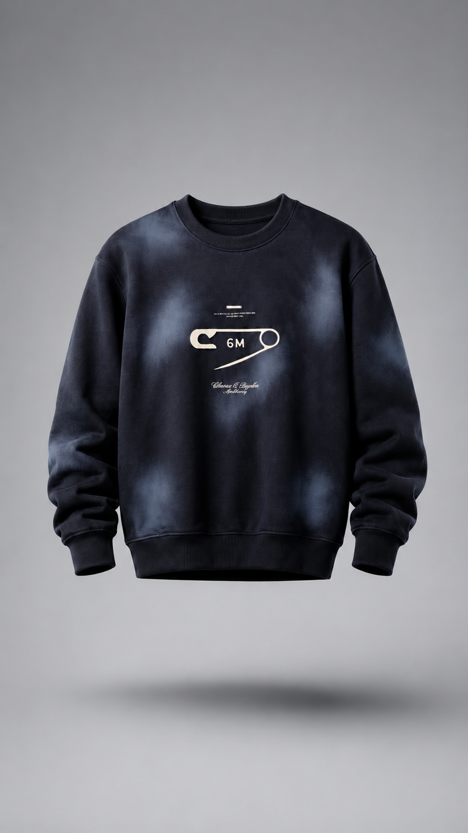Safety Pin Midnight Navy Washed Graphic Sweatshirt