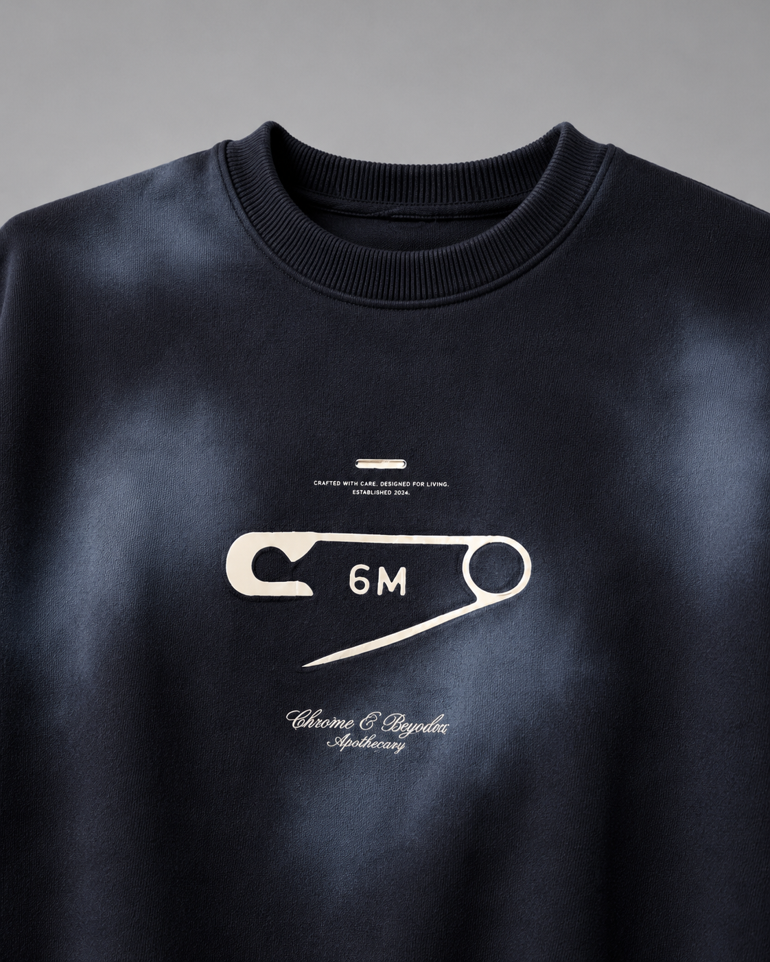 Safety Pin Midnight Navy Washed Graphic Sweatshirt