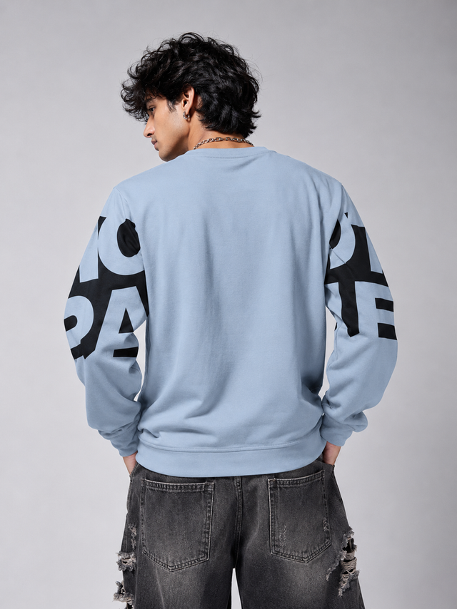Bold Type Powder Blue Graphic Sweatshirt