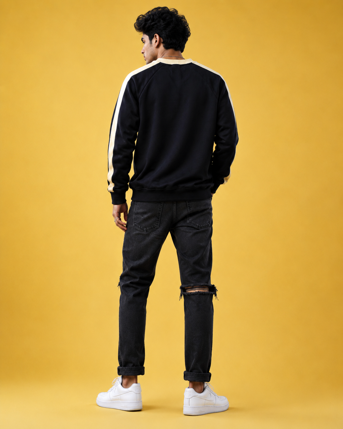 Navada Varsity Navy Graphic Sweatshirt
