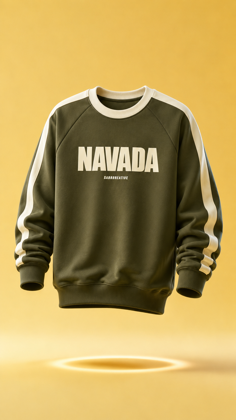Navada Varsity Olive Green Graphic Sweatshirt