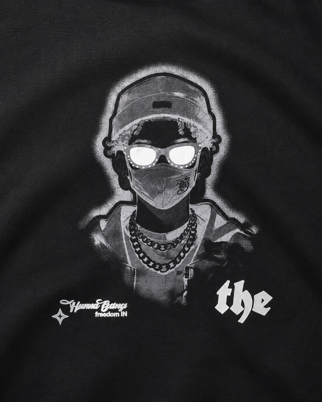 Masked Rebel Black Graphic Sweatshirt
