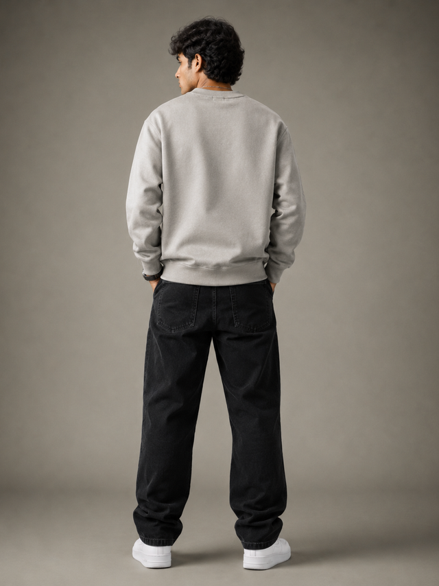 Masked Rebel Stone Grey Graphic Sweatshirt