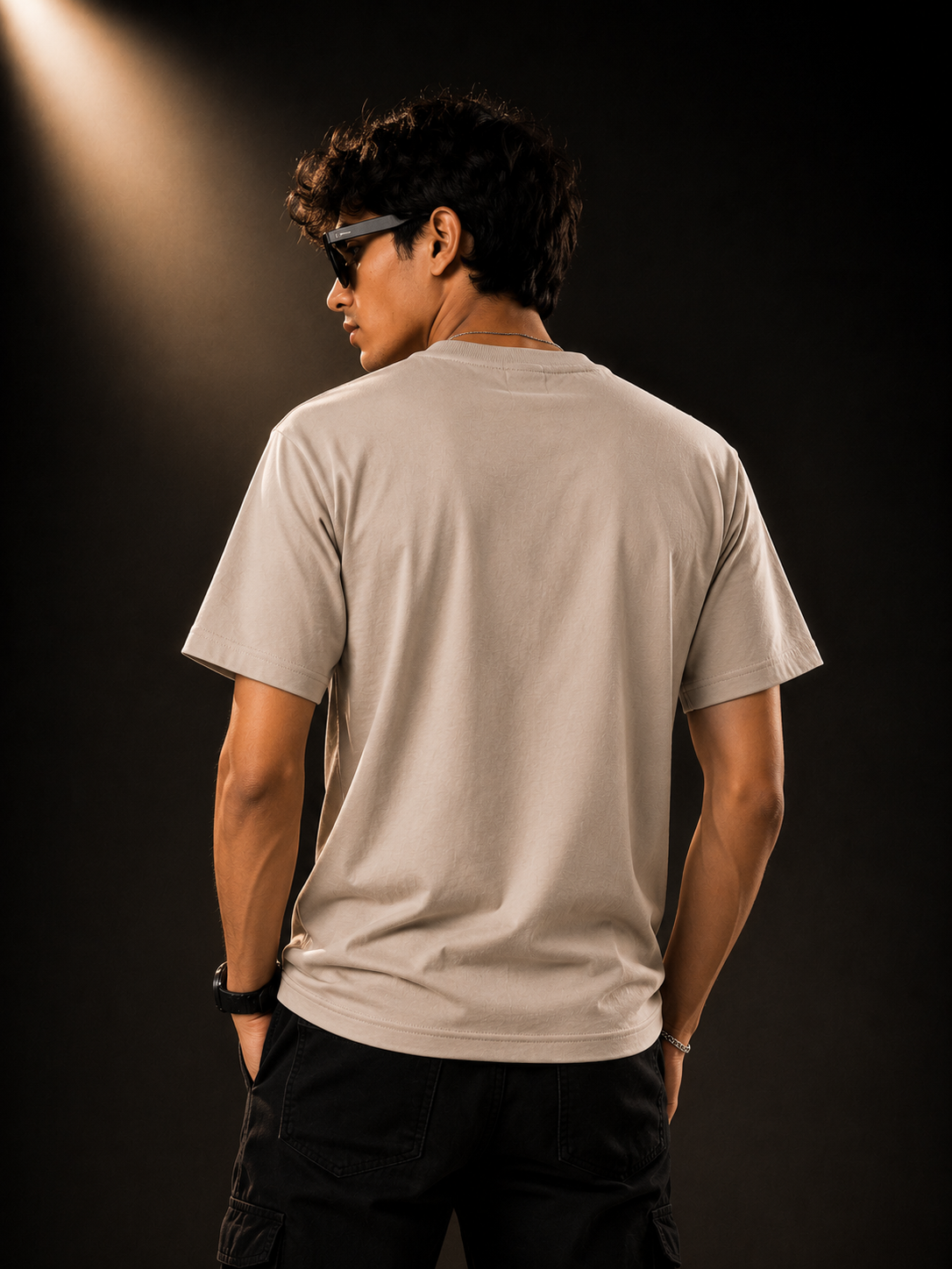 Tribal Tiger Cream Regular Fit T-Shirt