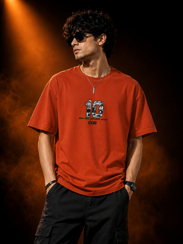 Seijaku 10 Orange Regular Fit T-Shirt