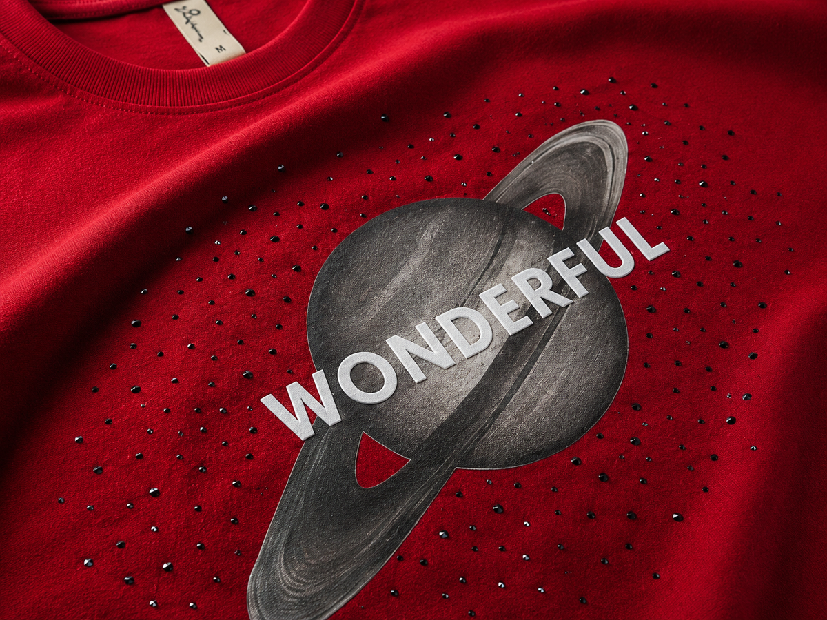 Wonderful Orbit Red Regular Fit T-Shirt
