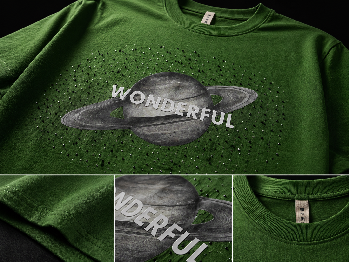 Wonderful Orbit Green Regular Fit T-Shirt