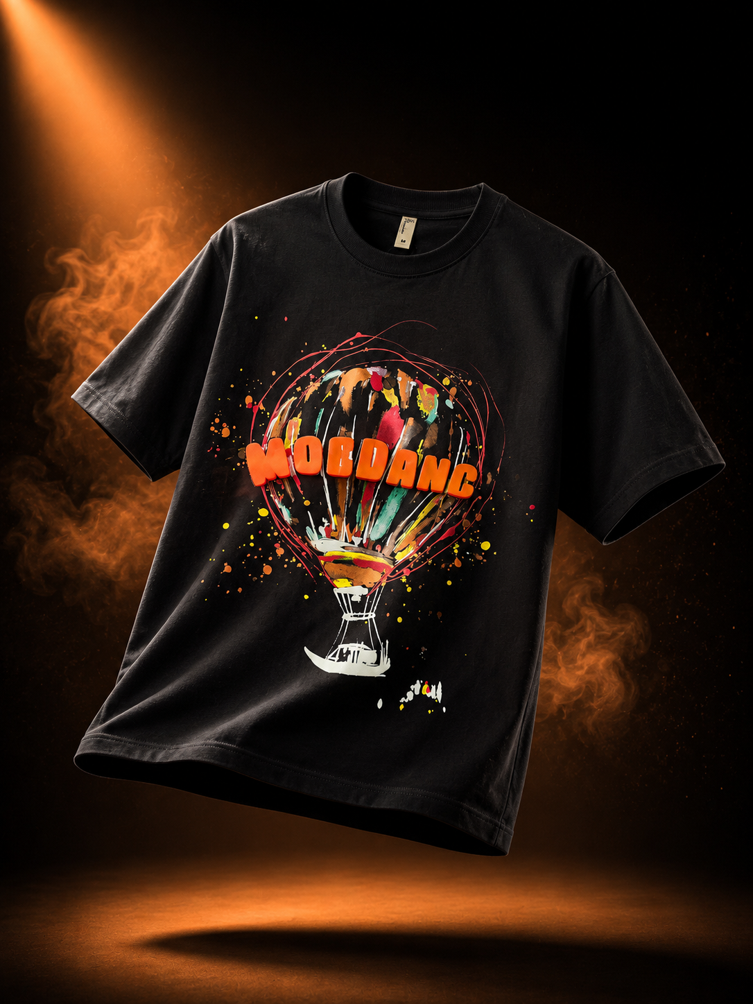 Colour Flight Black Regular Fit T-Shirt