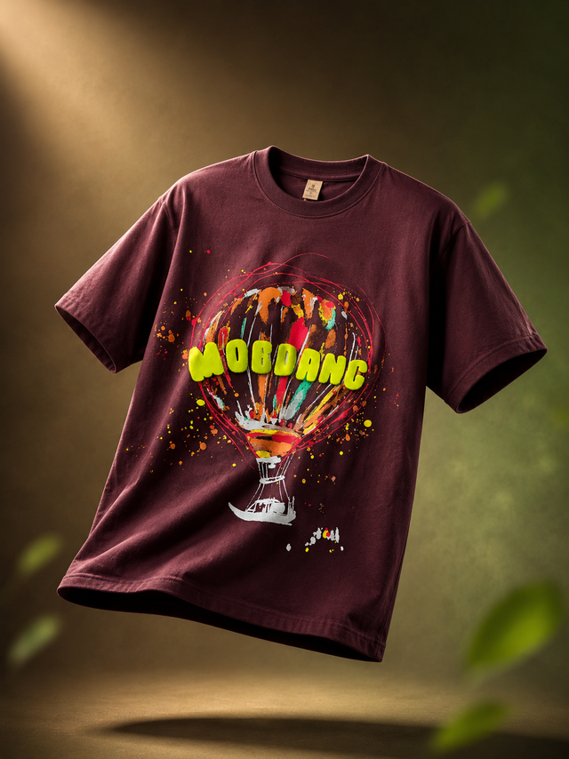 Colour Flight Maroon Regular Fit T-Shirt