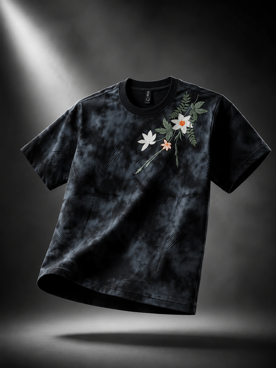 Midnight Bloom Black Oversized T-Shirt