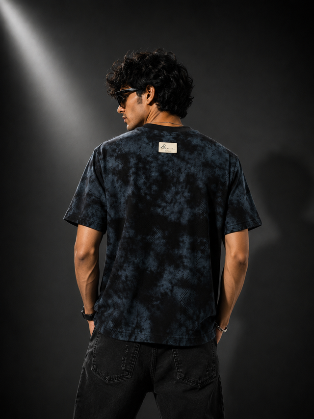 Midnight Bloom Black Oversized T-Shirt