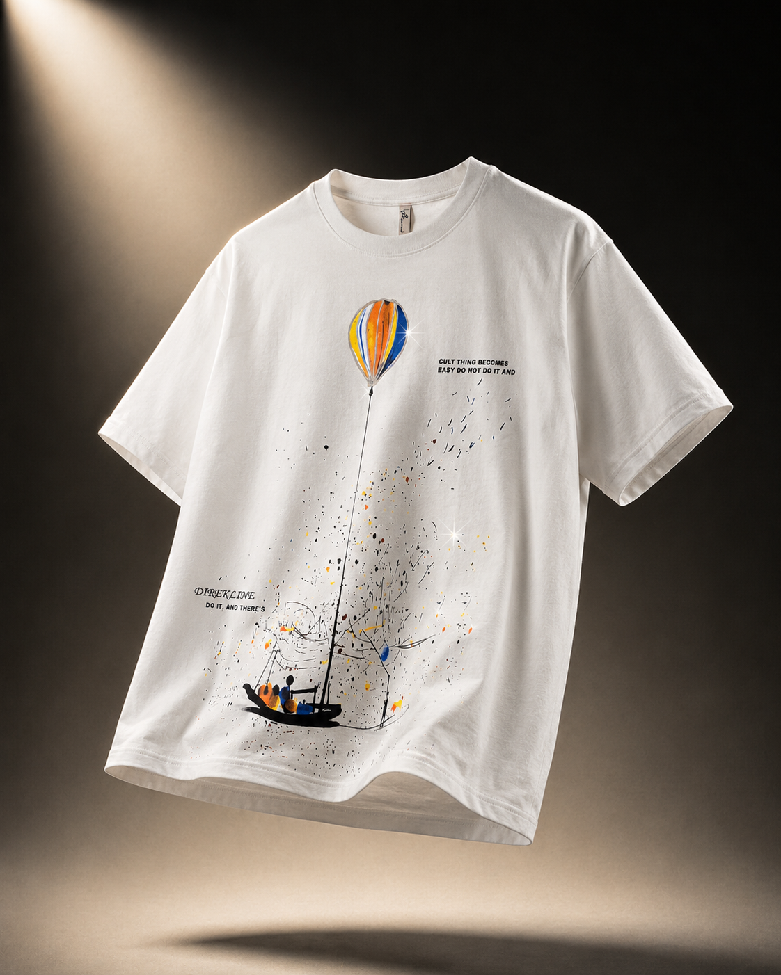 Balloon Drift White Regular Fit T-Shirt