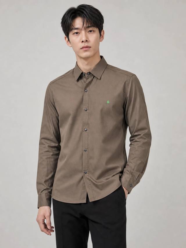 Earth Brown Essential Plain Shirt