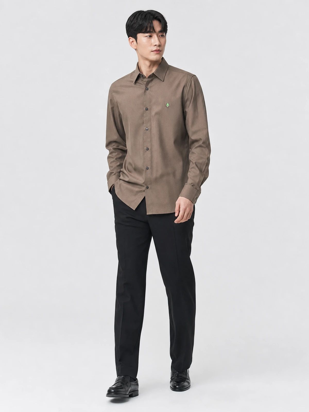 Earth Brown Essential Plain Shirt