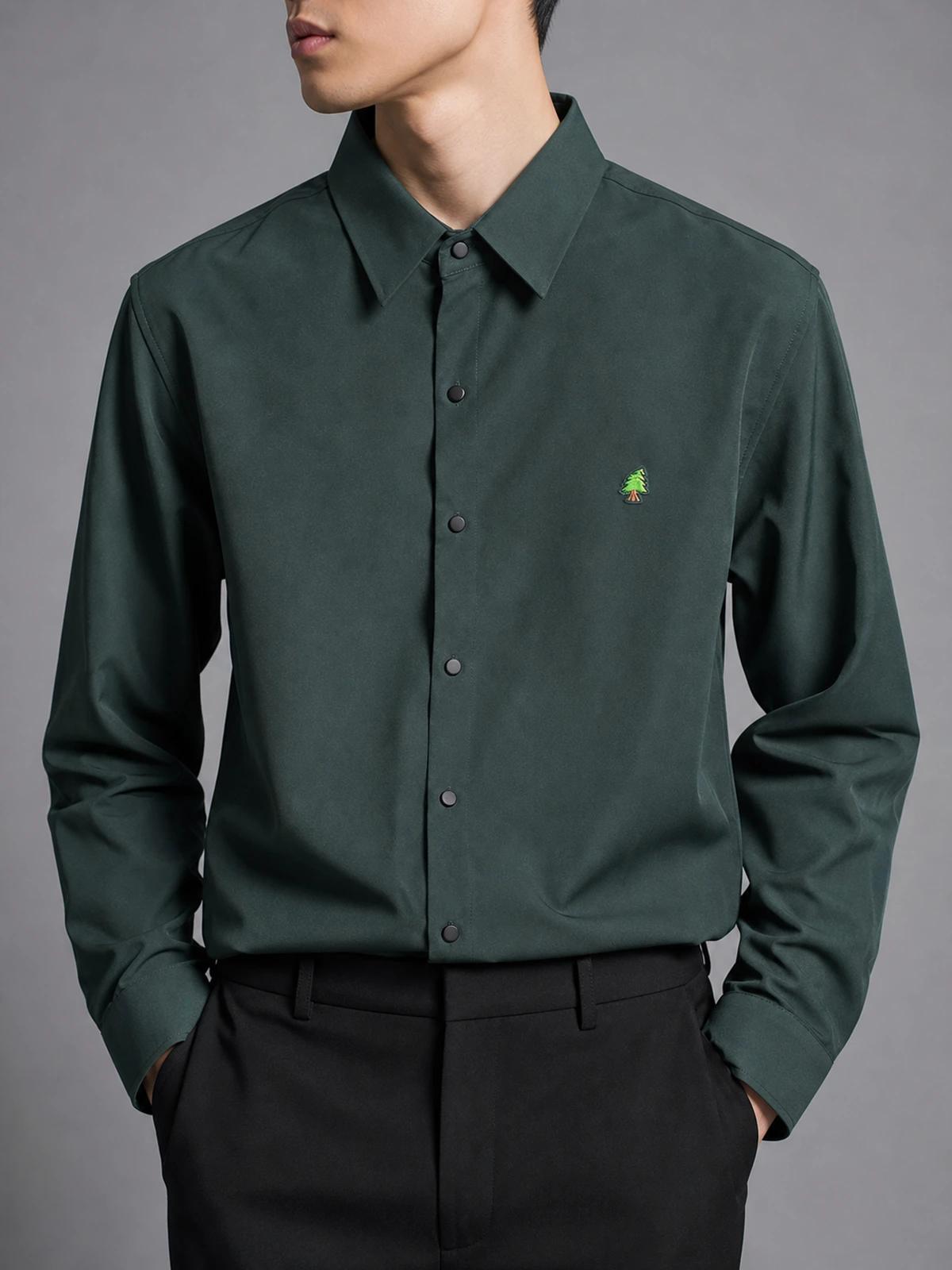 Forest Green Essential Plain Shirt