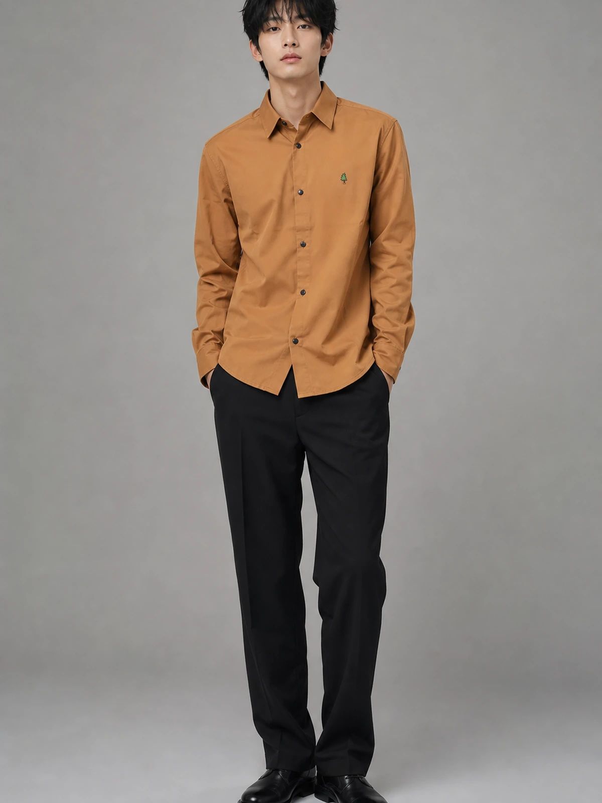 Burnt Orange Essential Plain Shirt