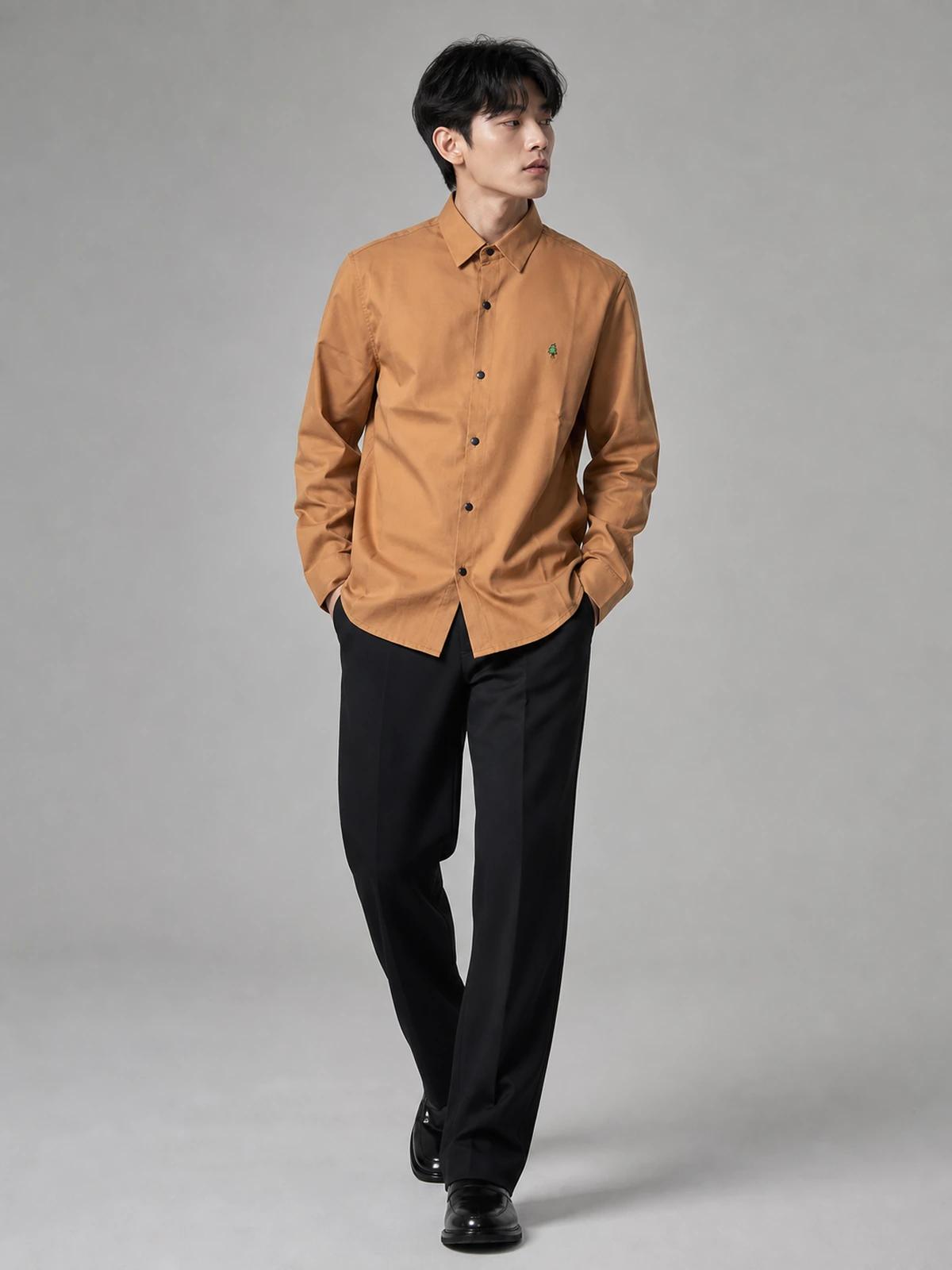 Burnt Orange Essential Plain Shirt