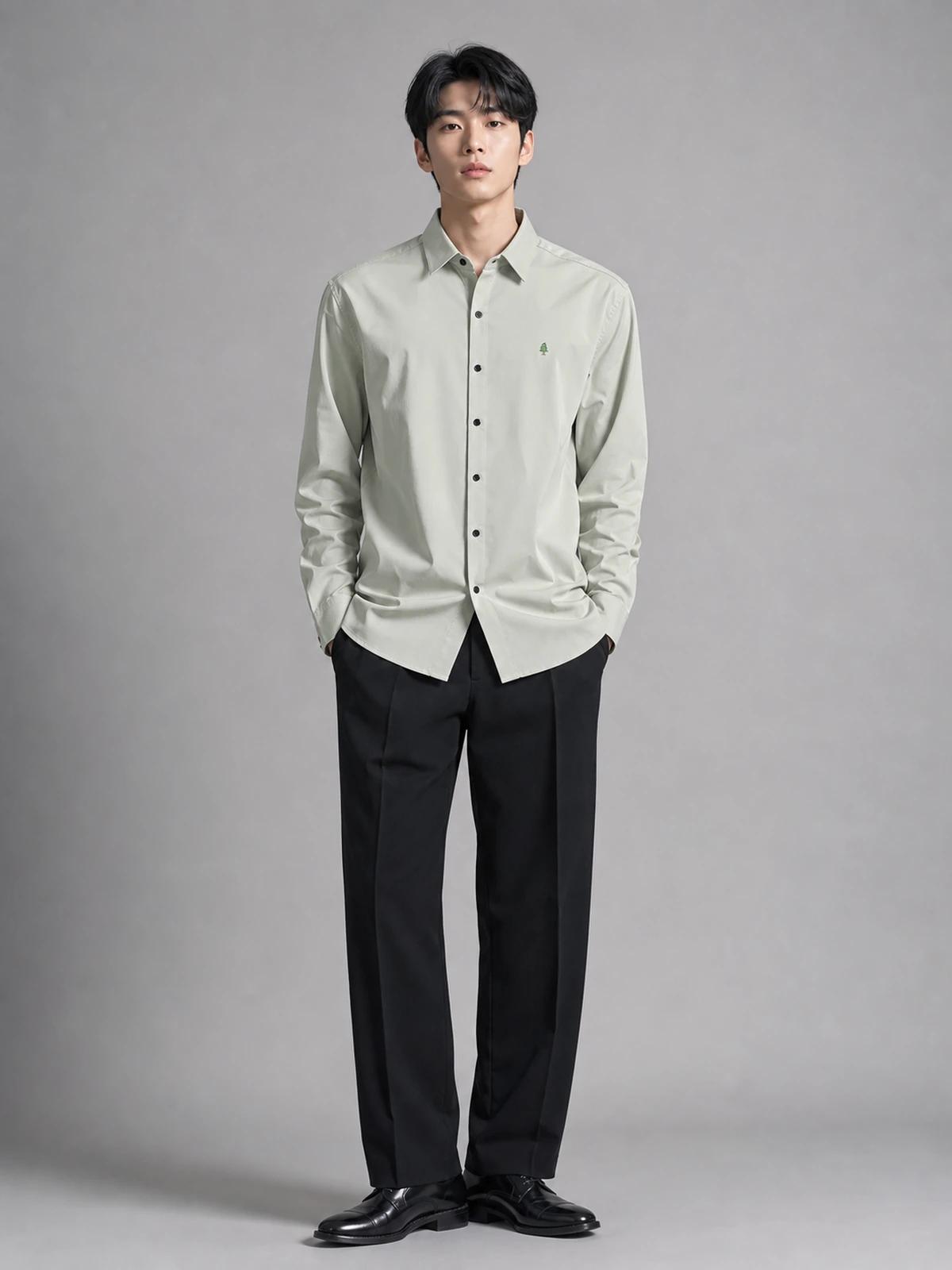 Pistachio Green Essential Plain Shirt