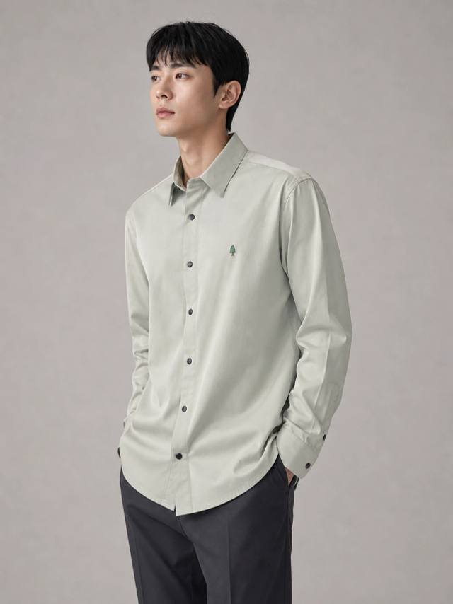 Pistachio Green Essential Plain Shirt