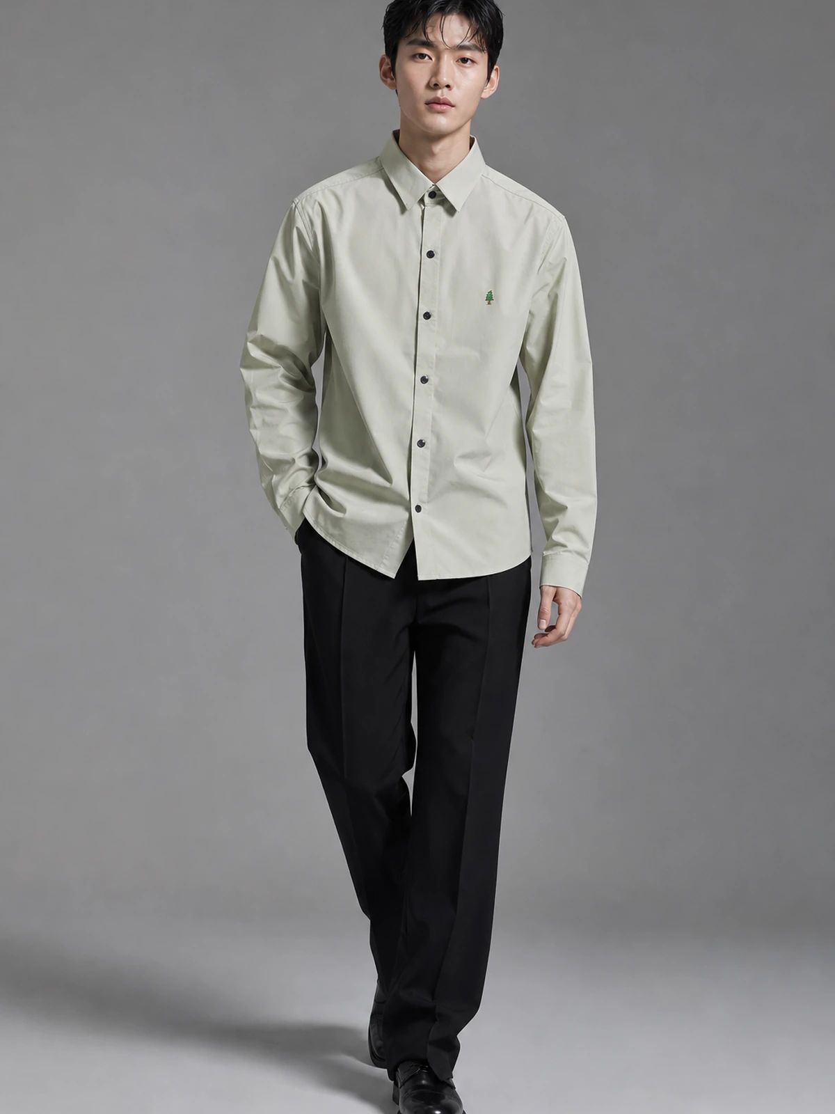 Pistachio Green Essential Plain Shirt
