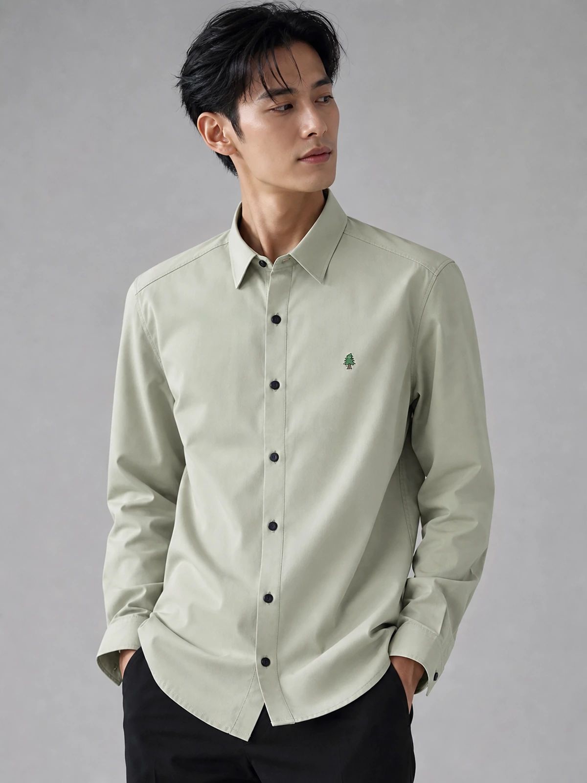 Pistachio Green Essential Plain Shirt