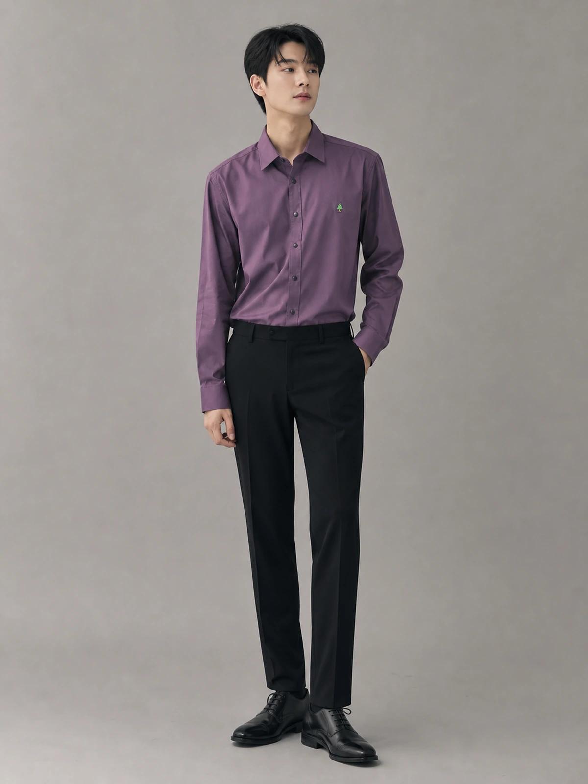 Deep Wine Essential Plain Shirt