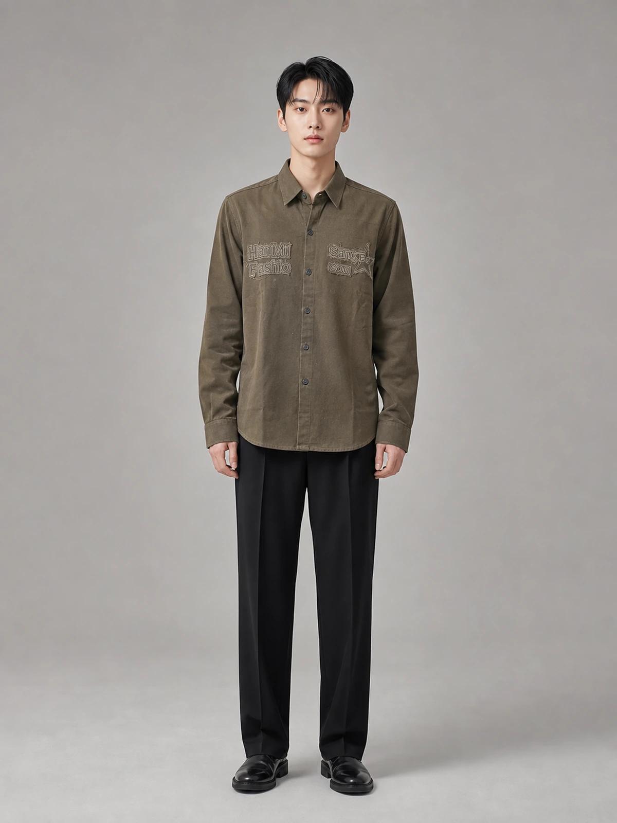 Earth Brown Classic Full-Sleeve Shirt