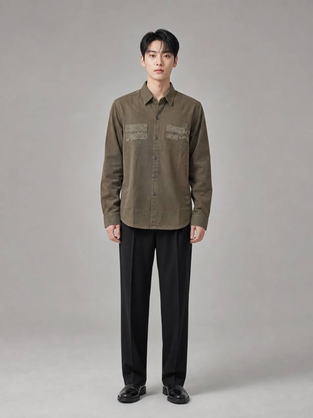 Earth Brown Classic Full-Sleeve Shirt