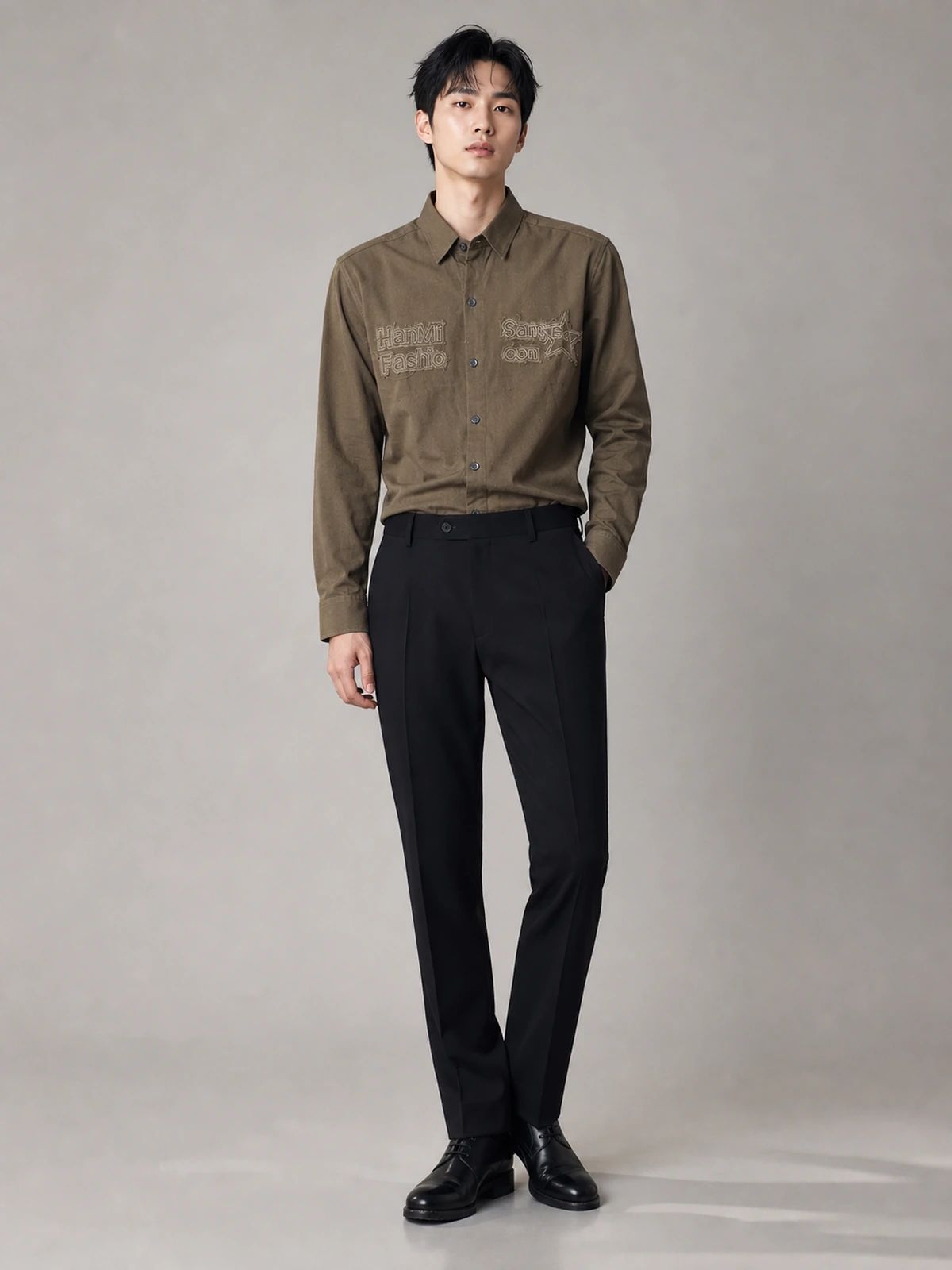 Earth Brown Classic Full-Sleeve Shirt