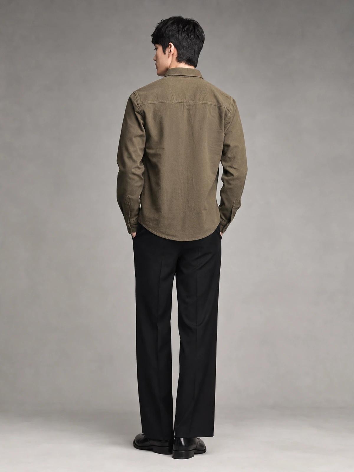 Earth Brown Classic Full-Sleeve Shirt