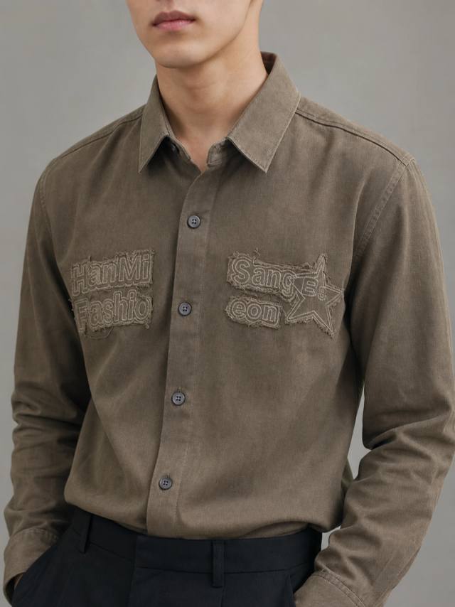 Earth Brown Classic Full-Sleeve Shirt