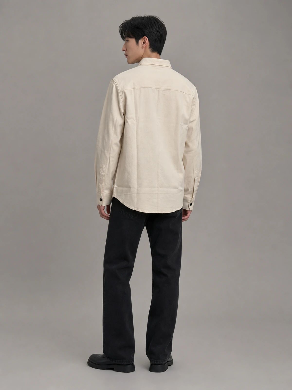 Warm Cream Classic Full-Sleeve Shirt