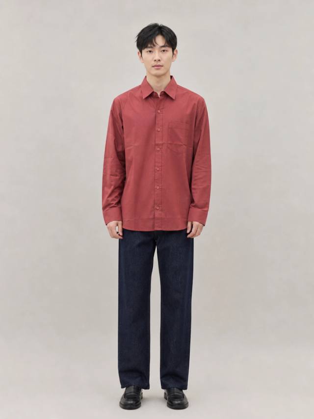 Earth Brown Cotton Essential Shirt