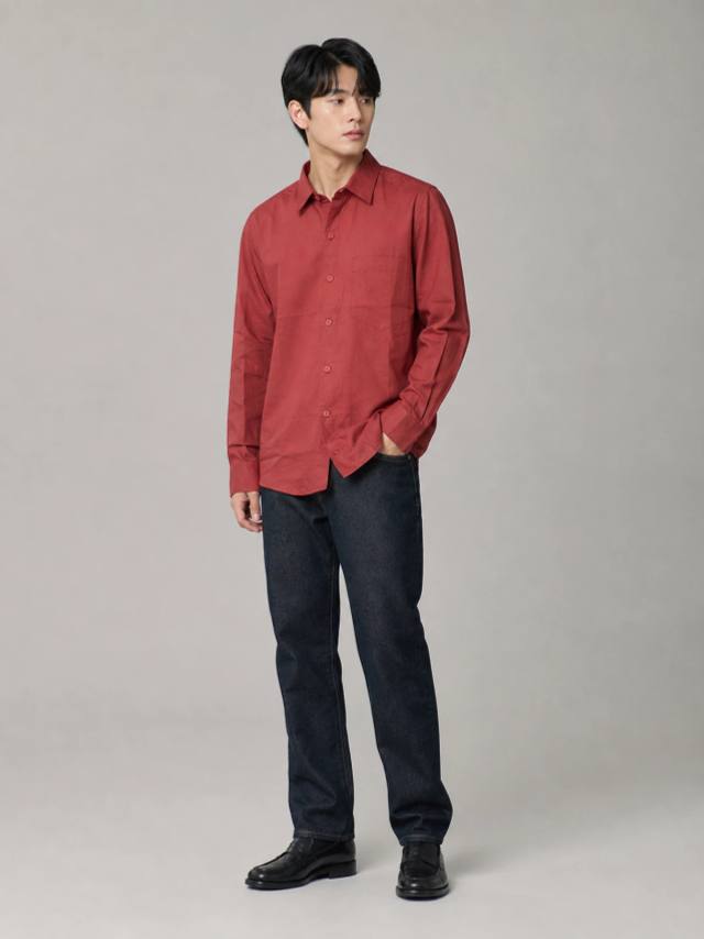 Earth Brown Cotton Essential Shirt