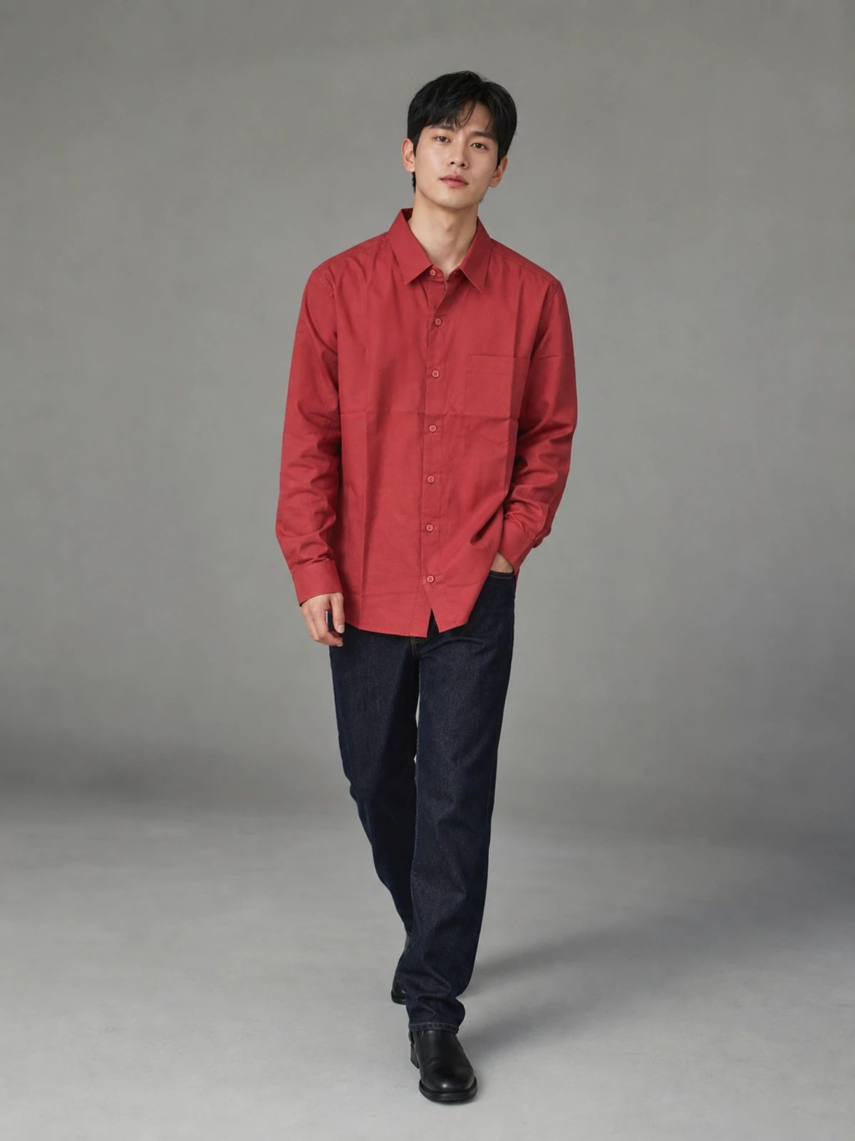 Earth Brown Cotton Essential Shirt