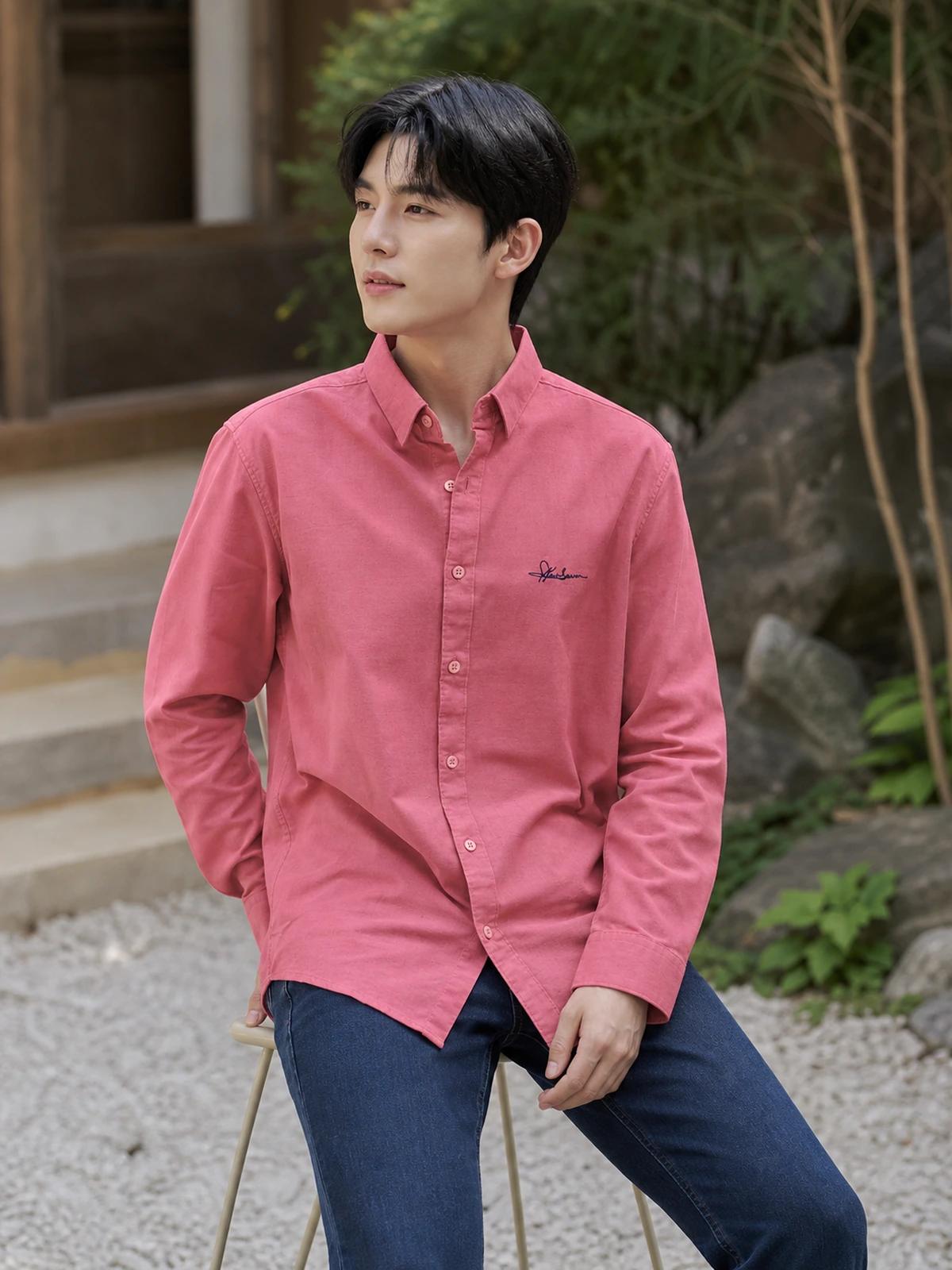 Soft Rose Pink Linen Essential Shirt