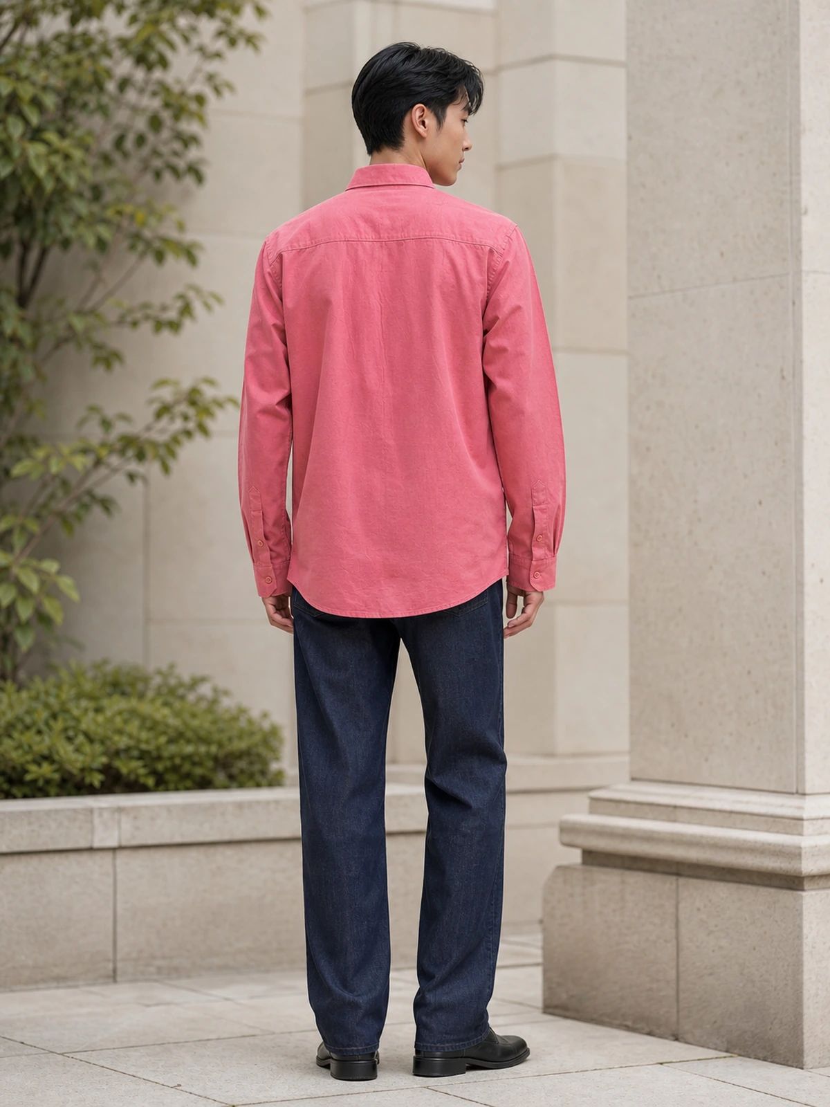 Soft Rose Pink Linen Essential Shirt
