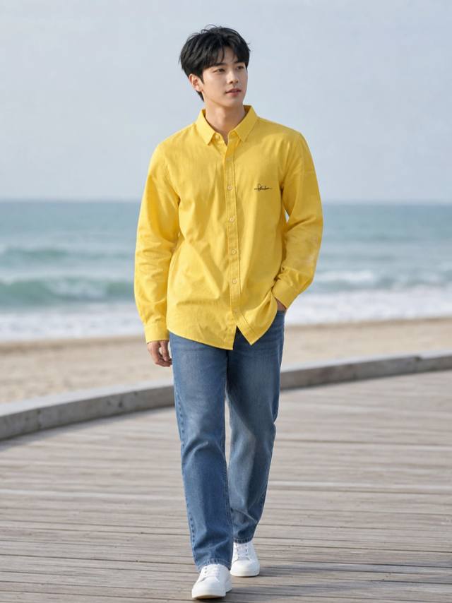 Sunlit Yellow Linen Essential Shirt