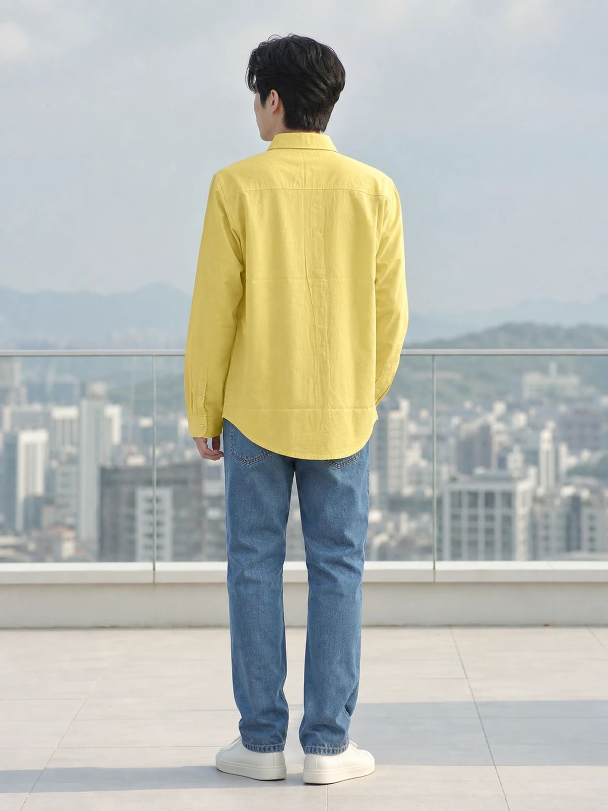 Sunlit Yellow Linen Essential Shirt
