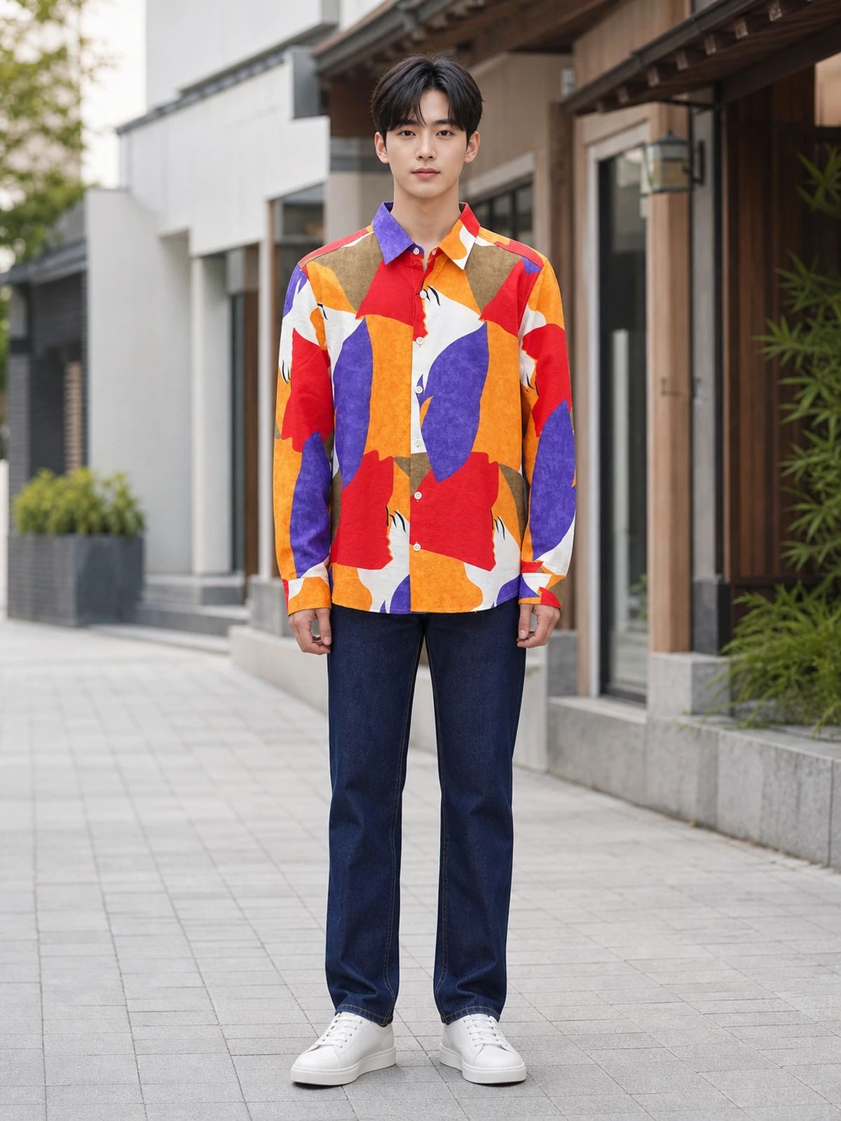Yellow & Red Statement Printed Shirt